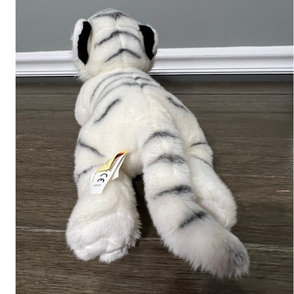 Miyoni by Aurora White Tiger Plush Stuffed Animal Realistic Blue Eyes Realistic - Picture 3 of 5